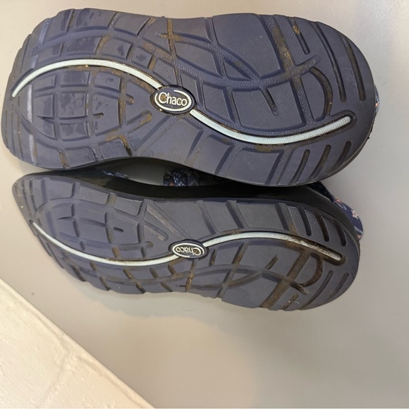 Chaco Black and Blue Sandals with Fabric Straps - Picture 4 of 5